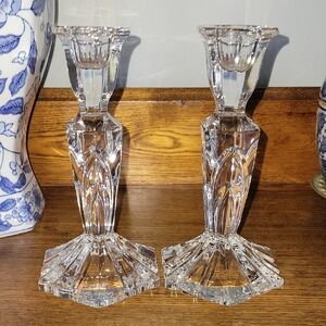 Crystal Fifth Ave. Set Of Palisades Design Candle Holders